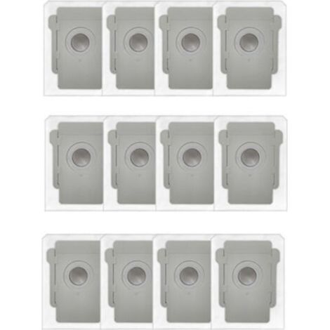 Paquete de 12 bolsas para aspiradoras iRobot Roomba Combo J9+ y Combo J7+/Plus: accesorios diseñados para durar y ofrecer un rendimiento óptimo.