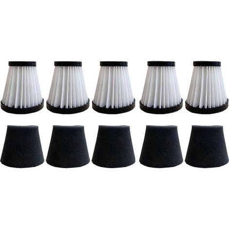 Lot de 5 filtres de rechange compatibles avec l'aspirateur à main Dirt Devil Scorpion, modèle F117 (équivalent à la pièce AD40117). (1/5)