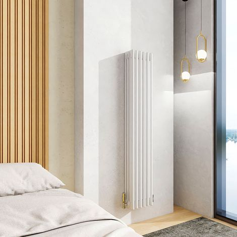 AICA 1500x290mm White Vertical Traditional Radiator Cast Iron 4 Column Heating UK (1/5)