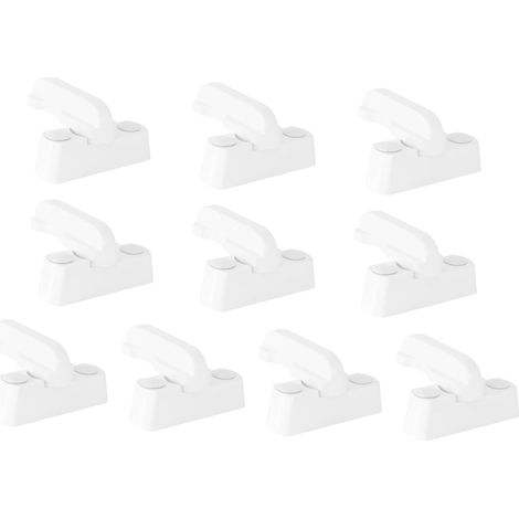 Lot De 10 Verrous De Sécurité Pour Fenêtres D'appartement Verrous De Porte En Pvc Vis De Fixation Et Capuchons Pour Plus De Sécurité