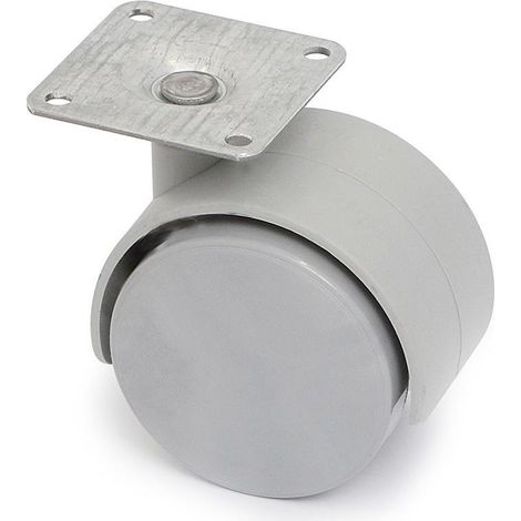 Q&Q rueda giratoria telly aro doble ø50 plástico gris , 0UNIDADES