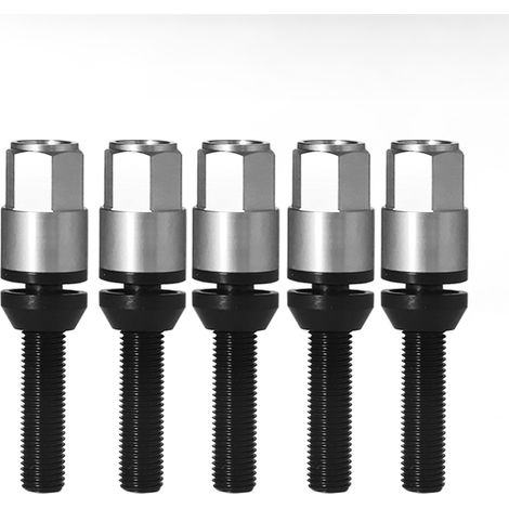 20 Stück Kegelradschrauben aus Aluminiumlegierung, M12x1,5, mit konischem Sitz und Titankappe (1/5)
