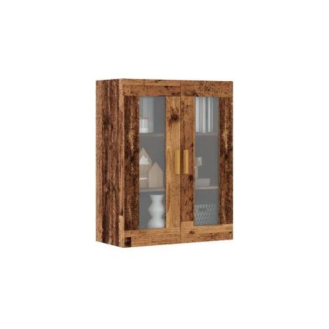 Armoire murale suspendue vieux bois 69,5x34x90 (1/5)