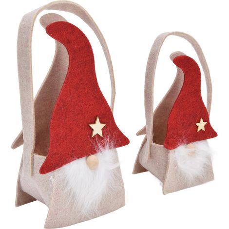 Weihnachtssüßigkeitenkorb – Attraktives Design, hochwertiges und strapazierfähiges Material – Weihnachtsgeschenktüte (1/5)