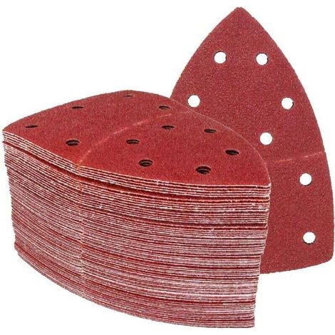 Ulisem│ 50 pièces │ 11 trous │ 105 x 152 mm │ Grain 100 │ pour ponceuses multiples │ Feuilles abrasives │ Papier de verre