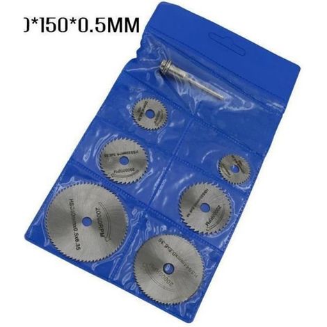 Lames de scie circulaire - Dremel - 6 lames - Acier rapide - Coupe bois - Mandrin rotatif (1/3)