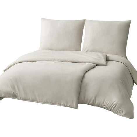 Bettwäsche 135x200 4tlg 06 Beige 4Teilig 2x 135x200 cm 2x 80x80 cm (1/5)