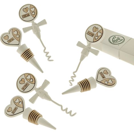 ETM Bomboniera Unique Set Vino Tappo e Cavatappo 12,5 Cm 1 Cf