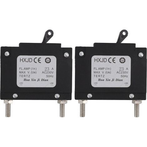 Jeffergarden Disjoncteur de Générateur de 2 Pièces, Disjoncteur Professionnel de Générateurs D'essence de Sécurité avec le Commutateur pour des Générateurs D'essence 23A 230V (1/5)