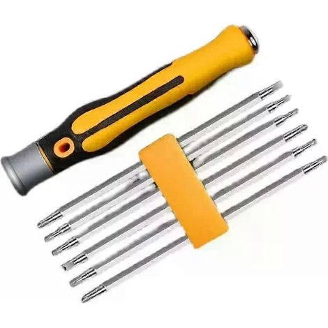 12-in-1-Schraubendreher-Set mit magnetischem Bit, Kreuzschlitz- und Flachkopf-Schraubendreherkopf, multifunktionales Präzisions-Handwerkzeug für Wartungsarbeiten, Heimwerkerbedarf (1/4)