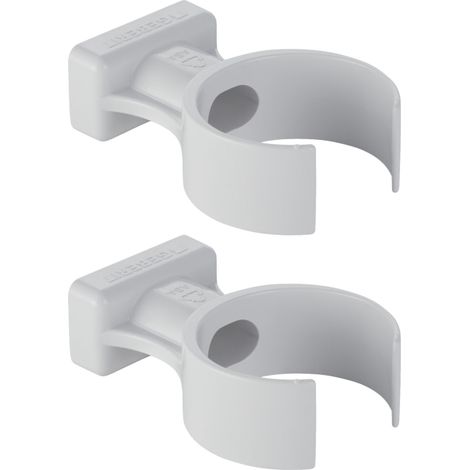 Klemmschellen komplett d 40 mm weiss m.Befestigungsm. 216757