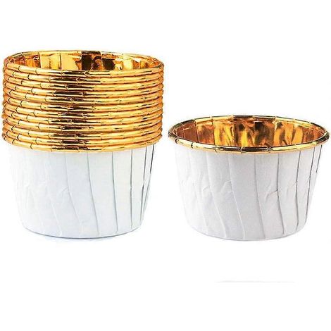 Lot de 50 boîtes à muffins, moules à muffins en aluminium antiadhésif, moules à muffins en métal pour usage domestique