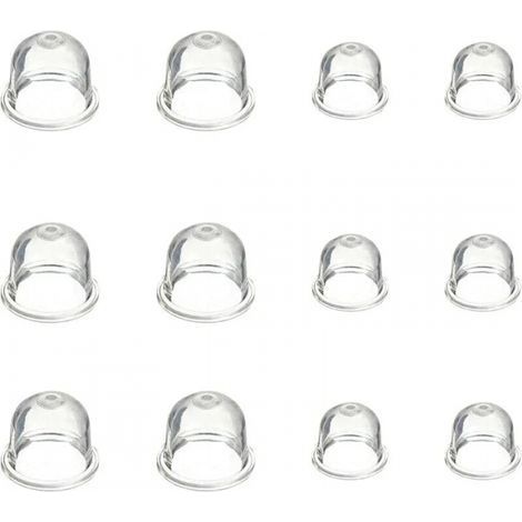 Lot de 12 ampoules d'amorçage pour carburateur, 19 mm et 22 mm, accessoires pour débroussailleuse (1/5)