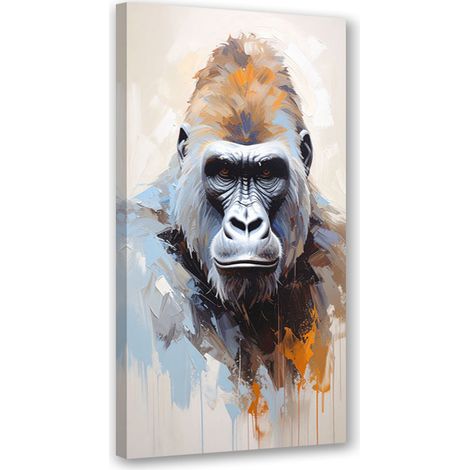 Wandbild Gorilla-Porträt-Tiere 50x100 cm (1/5)