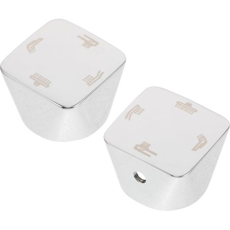 Bouton Inverseur de Robinet de Bain 2 Pièces, Métal Argenté (1/5)