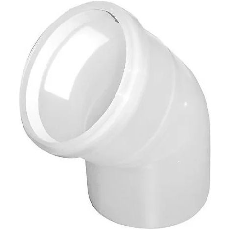 Isotip Joncoux 802608 - Raccord concentrique Coude 45° SP PP Ø80 - Apollo PP