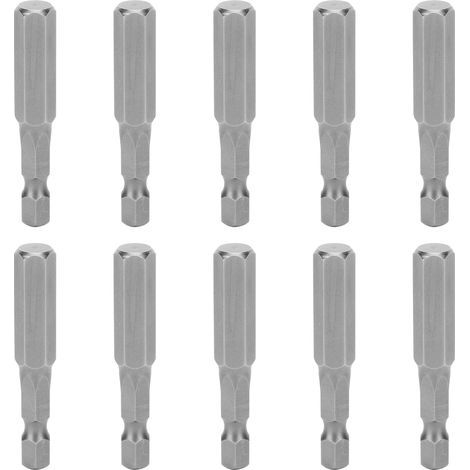 Embouts de tournevis électrique, 10 pièces, douille hexagonale trempée, acier allié magnétique S2 8mm 50mm (1/5)
