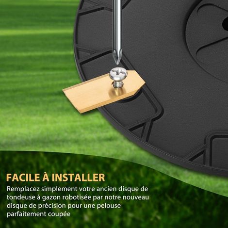 【Coupez Plus Efficacement】 Disque de Lames + 6 pièces Lames, Compatibles avec Gardena Sileno Minimo 250, 350, 500 / Husqvarna Automower Aspire, Disque de Lame pour Robot Tondeuse (1/2)