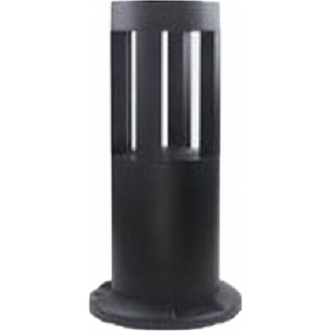 TrAdE Shop Traesio - Lampada Da Terra Segnapasso Da Giardino Ip65 In Alluminio Vetro 12watt Es59 Nero - -Bianco Caldo - (1/5)