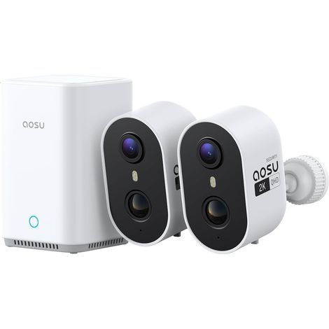 Caméra Surveillance WiFi Extérieure Intérieur sans Fil, Stockage Local Extensible, Vision Nocturne en Couleur, PIR + AI Détection (1/5)
