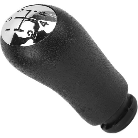 Pommeau de levier de vitesse de remplacement pour CLIO III 2005-2009 Argent Noir 5 vitesses (1/5)