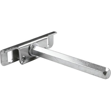 juego 2 soportes oculto estante triton zincado (1 jgo: 2 piezas c/tacos y tornillos) (1/2)