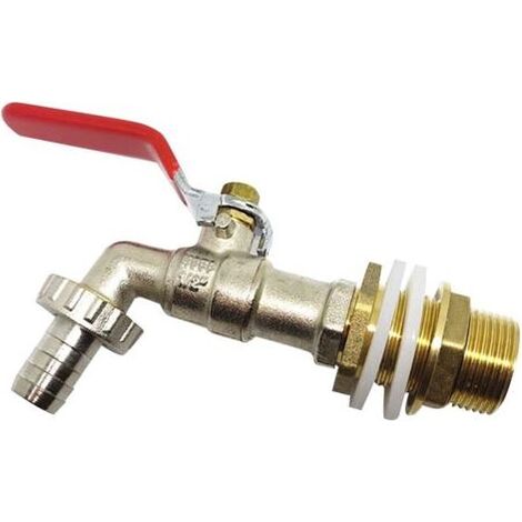 BUNTHAUS PA Adaptateur de connecteur de seau Valve de seau IBC, connecteur de tuyau de valve de robinet en laiton adapté au fil épais au jeu de tétines en laiton de robinet à 4 points, adaptateur de r (1/4)