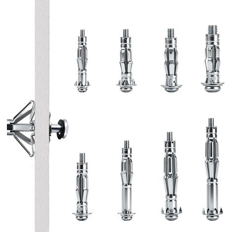 60 Pcs M4 M5 M6 M8 Cheville Métalliques pour Parois Creuses (1/5)