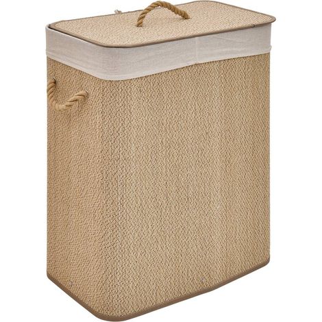 Cesto portabiancheria stemy 100l marrone - 5five