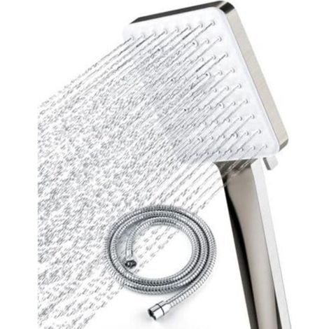 Shower head with 1.5 m hose, with shower head, 6 spray types, gold (1/5)