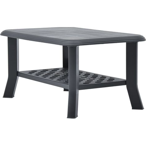 INLIFE Table basse Anthracite 90 x 60 x 46 cm Plastique (1/6)
