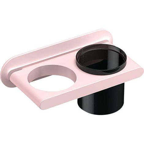 211051 Soporte para secador de pelo multifuncional de pared con 2 compartimentos  Color: Rosa