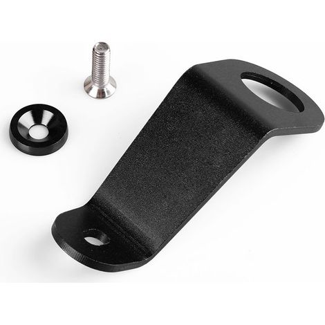 JDM Radiator Bracket Aluminum Alloy Mount for Honda Civic - Black (with logo) (1/4)