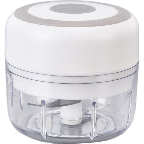 Mini hachoir électrique durable, capacité 100 ml, broyeur portable pour ustensiles de cuisine, blanc (1/5)