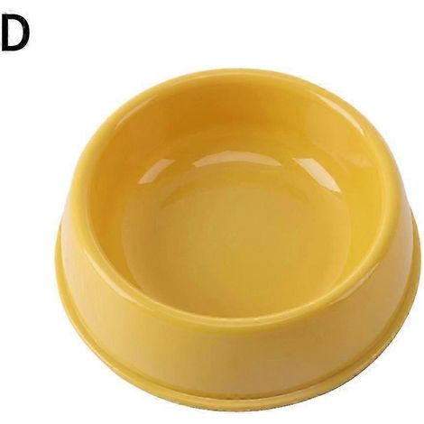 Gamelle en plastique pour animaux de compagnie, 20 cm de diamètre, pour chien ou chat, pour nourriture et eau, jaune
