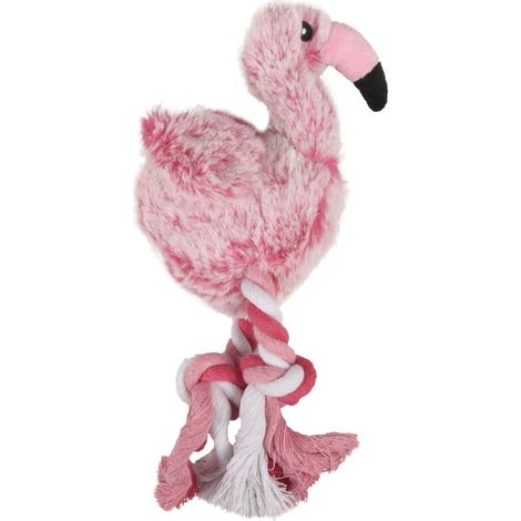 Jouet pour chien flamant rose andin avec corde, longueur 30 cm. (1/3)
