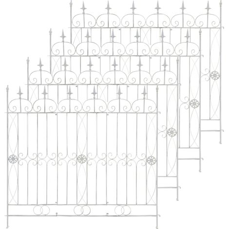 set de 4 Vallas de jardín Mangold Blanco antiguo (1/5)