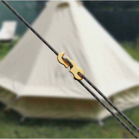 Corde de Tente Réfléchissante 4 m Corde Nylon avec Tendeur en Aluminium Léger Ficelle pour Bâche Fixation Camping (1/3)