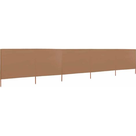 Schermo per balcone Paravento a 5 Pannelli in Tessuto 600x160 cm Grigio Talpa (1/5)