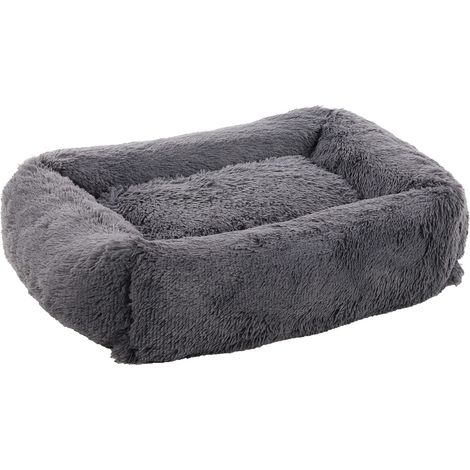 Lit Gris Fonce pour Chien Chat - Panier pour Chien Chat - 80x65x20cm - Lavable - Fond Anti-dérapant - Housse Amovible Lieu de Couchage Doux et Confortable (1/2)