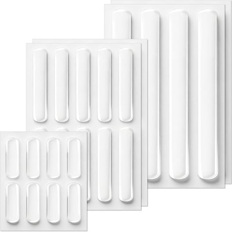 Lot de 36 Tampons de Protection Transparents, Pare-Chocs de Meubles en Silicone Transparent pour Poignées de Porte et Meubles, Tampon Caoutchouc, Silicone Blanc Salle de Bain (1/5)