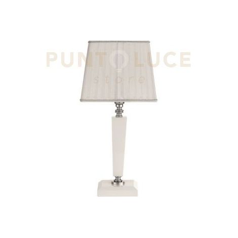 LUME PICCOLO CHERUBINI BIANCO E CROMO CON PARALUME BIANCO L.20CM 1 LUCE ATTACCO E14