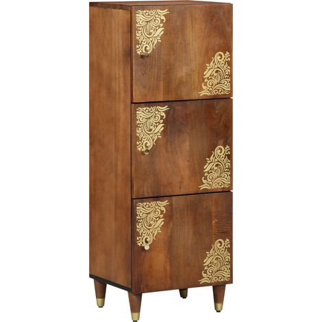 vidaXL Haut Armoire Marron 40 x 33 x 110 cm Bois de mangue massif (1/5)