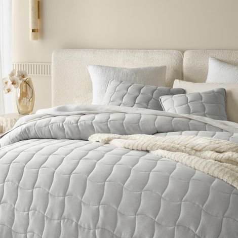 Dessus de lit Gris Clair 170 x 210 cm (1/5)