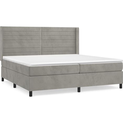 Maison Exclusive - Boxspringbett mit Matratze Hellgrau 200x200 cm