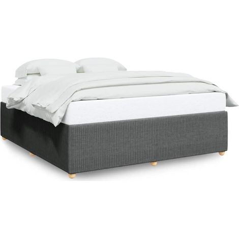 Maison Exclusive - Bettgestell ohne Matratze Dunkelgrau 180x200 c
