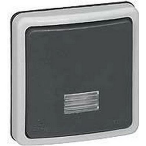 Legrand 090480 – Wechselschalter mit Kontrollleuchte 10 A – Plexo 66 modular grau – IP66/IK08