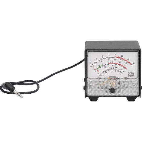 SWR Power Meter Récepteur Externe Affichage Électronique Boîtier Métal Couvercle FT‑857 FT‑897 Panneau Blanc