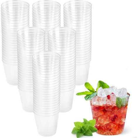 150 verres shot plastique, incassables 30 ml, réutilisables transparents pour fêtes d'anniversaire et dégustations