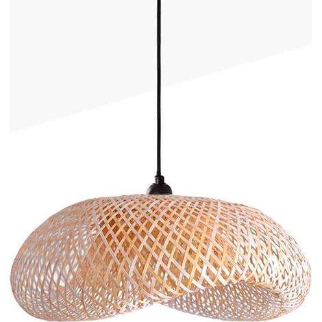 Barcelona Led – Suspension en osier Vimet Lite – Ø 590mm – Hauteur réglable 1,3m – Acceptant ampoule E27 jusqu'à 60W – Design boho chic